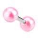 Cartilage hélix, tragus 37 - Boules perles roses