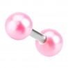 Cartilage hélix, tragus 37 - Boules perles roses