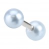 Cartilage hélix, tragus 37 - Boules perles bleu-clair