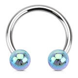 Piercing micro-circulaire 110 - Luisant tacheté bleu-clair