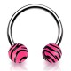 Piercing micro-circulaire 109 - Boules roses style panthère