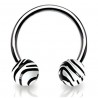 Piercing micro-circulaire 109 - Boules blanches style panthère
