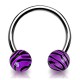 Piercing micro-circulaire 109 - Boules lilas style panthère