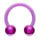 Piercing micro-circulaire 19 - Flexible boules acrylique lilas