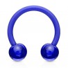 Piercing micro-circulaire 19 - Flexible boules acrylique bleu