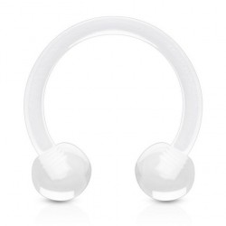 Piercing micro-circulaire 19 - Flexible boules acrylique transparent