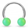 Piercing micro-circulaire 59 - Perle satinée vert-pomme
