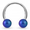 Piercing micro-circulaire 59 - Perle satinée bleue