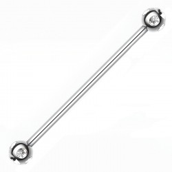 Piercing industriel 54 - Six cristaux transparents