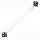 Piercing industriel 54 - Six cristaux noirs