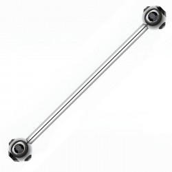 Piercing industriel 54 - Six cristaux noirs