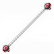 Piercing industriel 54 - Six cristaux rouges