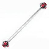 Piercing industriel 54 - Six cristaux rouges