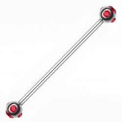 Piercing industriel 54 - Six cristaux rouges