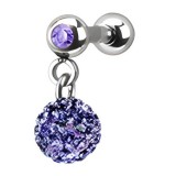 Cartilage hélix, tragus 18 - Férido pendant lilas