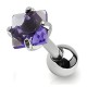 Cartilage hélix, tragus 20 - Cristal carré lilas