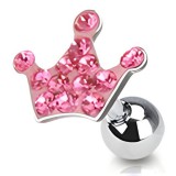 Cartilage hélix, tragus 25 - Férido couronne rose