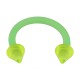 Piercing micro-circulaire 20 - Flexibles pointes vert-pomme