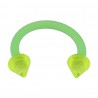Piercing micro-circulaire 20 - Flexibles pointes vert-pomme