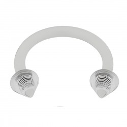 Piercing micro-circulaire 20 - Flexibles pointes transparentes