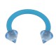 Piercing micro-circulaire 20 - Flexibles pointes bleu-clair