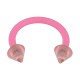 Piercing micro-circulaire 20 - Flexibles pointes roses