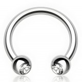 Piercing micro-circulaire 33 - Boule cristal transparent