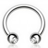Piercing micro-circulaire 33 - Boule cristal transparent