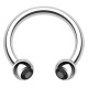 Piercing micro-circulaire 33 - Boule cristal noir