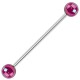 Piercing industriel 25 - Boules brillantes lilas