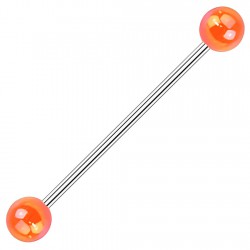 Piercing industriel 25 - Boules brillantes oranges