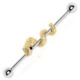 Piercing industriel 59 - Serpent jaune