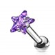 Cartilage hélix, tragus 36 - Cristal étoile lilas
