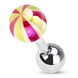 Cartilage hélix, tragus 57 - Beach-ball vert et lilas