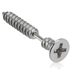 Cartilage hélix, tragus 179 - Gris longue vis