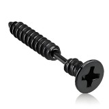 Cartilage hélix, tragus 179 - Plaqué-titane noir longue vis