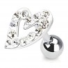 Cartilage hélix, tragus 22 - Férido cœur transparent