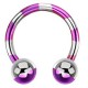 Piercing micro-circulaire 93 - Plaqué titane gris et lilas