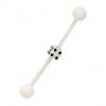 Piercing industriel 76 - Flexible dé à jouer blanc
