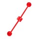 Piercing industriel 76 - Flexible dé à jouer rouge