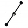 Piercing industriel 76 - Flexible dé à jouer noir