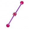 Piercing industriel 76 - Flexible dé à jouer lilas