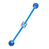 Piercing industriel 76 - Flexible dé à jouer bleu-clair