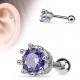 Cartilage hélix, tragus 65 - Zircone rond deluxe lilas