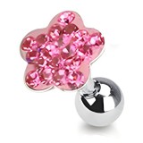 Cartilage hélix, tragus 30 - Férido fleur rose
