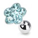 Cartilage hélix, tragus 30 - Férido fleur bleu-clair