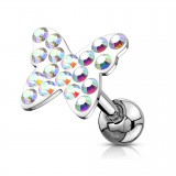 Cartilage hélix, tragus 23 - Férido papillon aurora