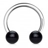 Piercing micro-circulaire 14 - Boules acryliques noires