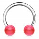 Piercing micro-circulaire 14 - Boules acryliques roses