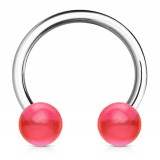 Piercing micro-circulaire 14 - Boules acryliques roses